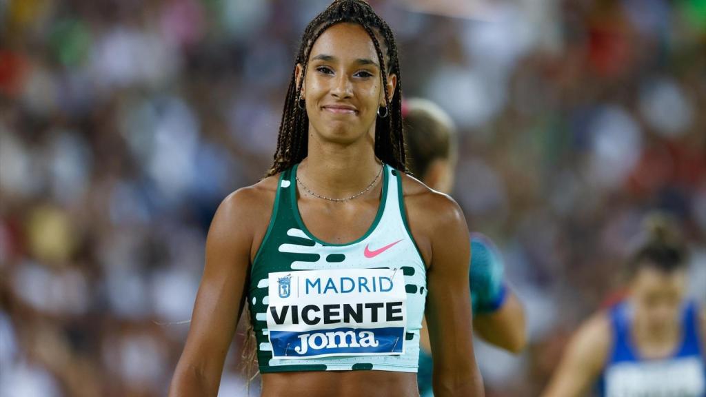 María Vicente, en un meeting de atletismo