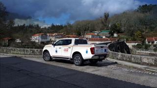 Imagen de uno de los vehículos de Protección Civil en Negreira.