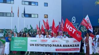 Protesta en el Hospital de Toledo. Foto: CCOO.