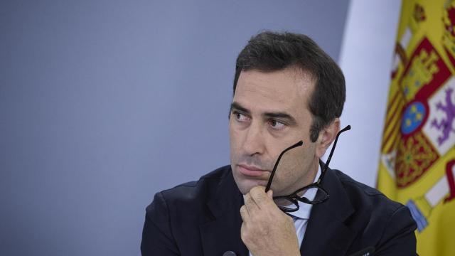 El ministro de Economía, Carlos Cuerpo, durante una rueda de prensa posterior a la reunión del Consejo de Ministros.