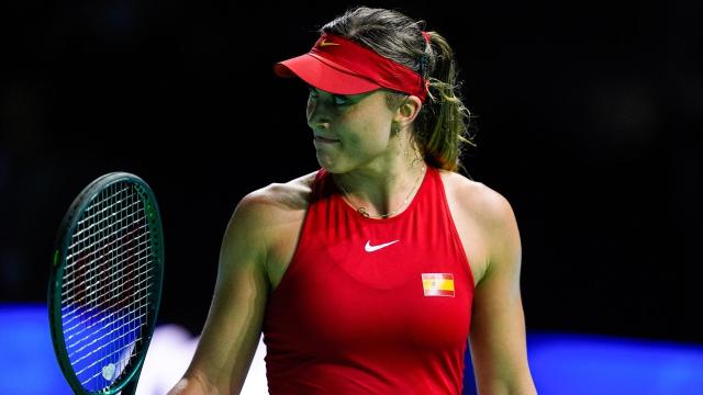 Paula Badosa, durante la participación en la Billie Jean King Cup en 2024.