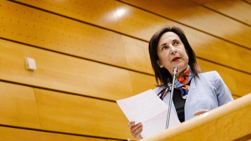 La ministra de Defensa, Margarita Robles, este martes en el Senado.