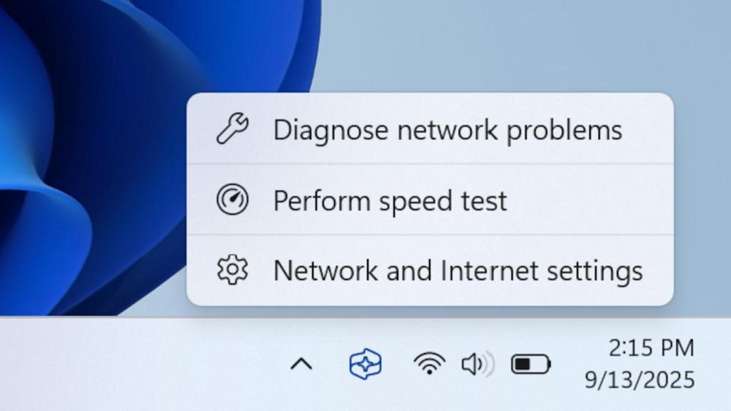 Opción para comprobar la velocidad de Internet en Windows 11