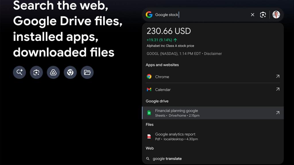 La app de Google en Windows