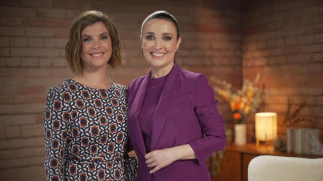 La periodista, junto a Cruz Sánchez de Lara.