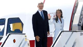 Los Reyes, en el aeropuerto.