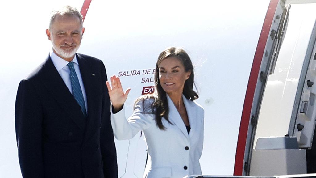 Los Reyes, en el aeropuerto.