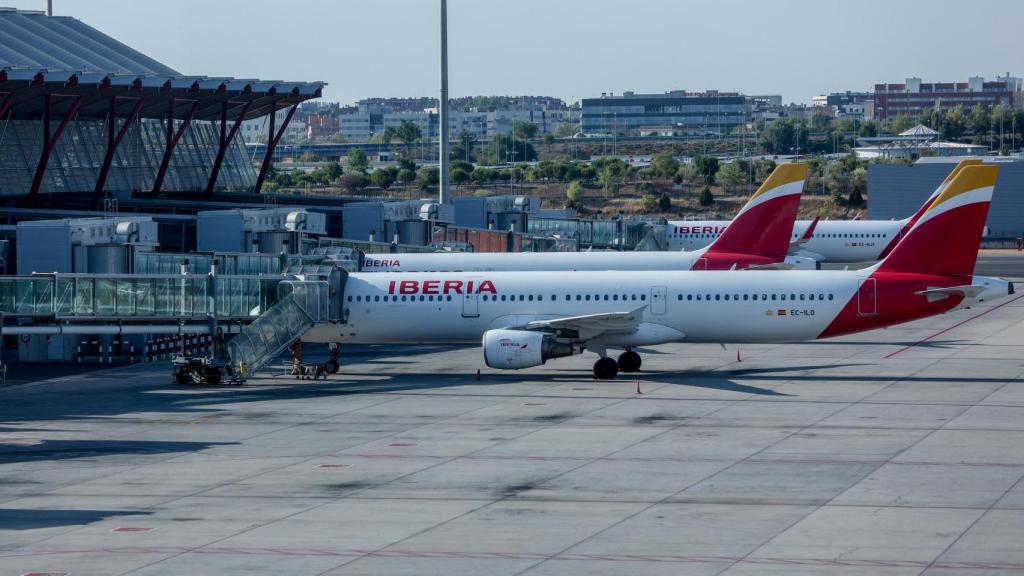 Imagen de archivo de aviones de Iberia.