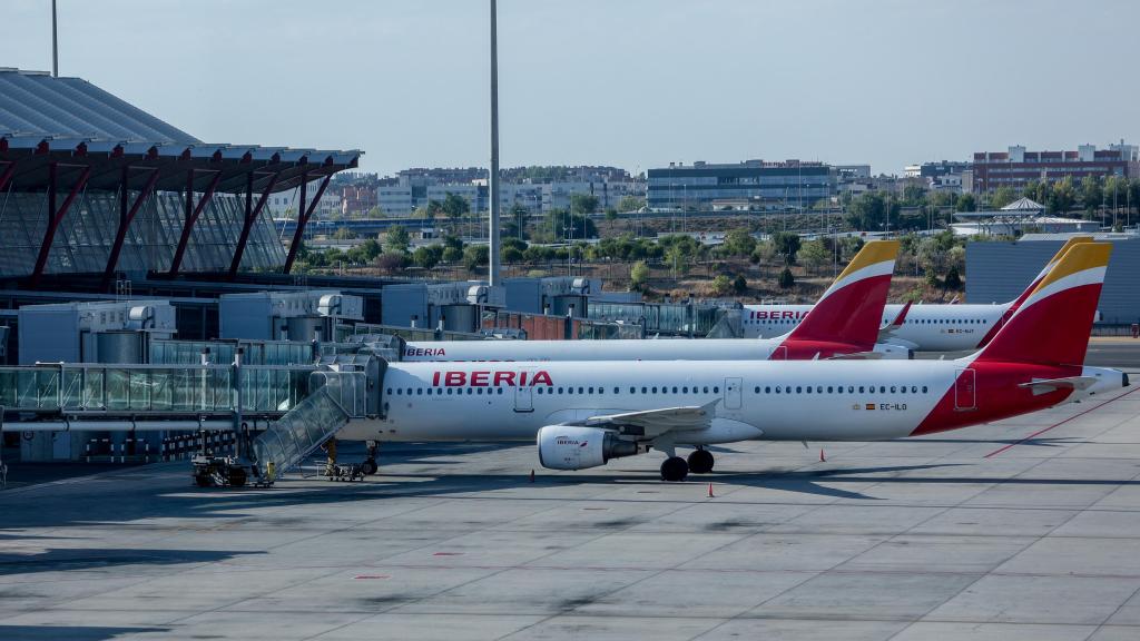 Imagen de archivo de aviones de Iberia.