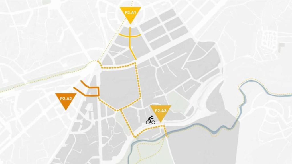 Mapa del proyecto presentado por el Concello