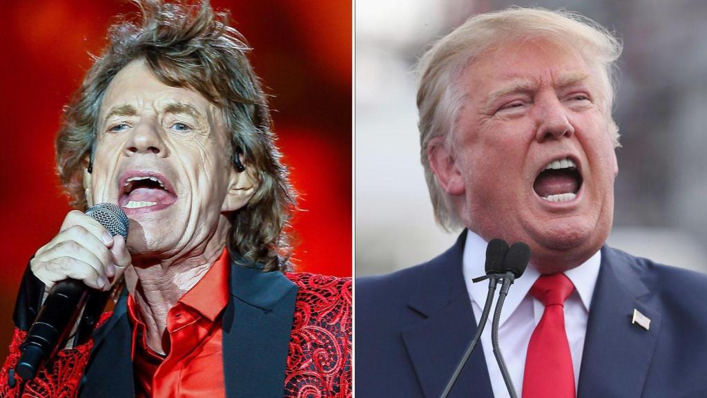 Mick Jagger y Donald Trump.