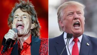 Mick Jagger y Donald Trump.