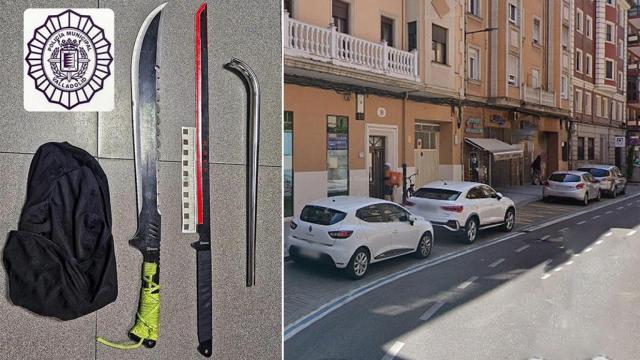 Armas incautadas por la Policía Municipal de Valladolid y la calle Nicolás Salmerón