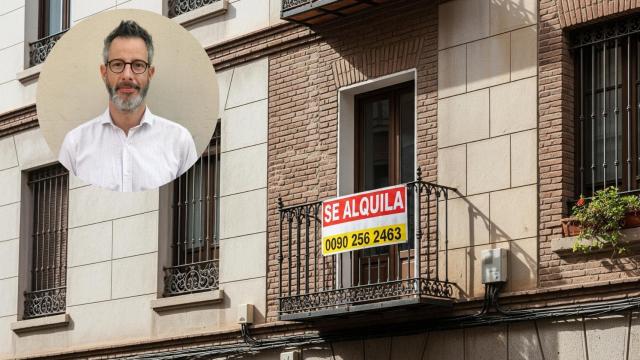 Montaje de Ferran Font con una vivienda en alquiler en una imagen creada con IA.