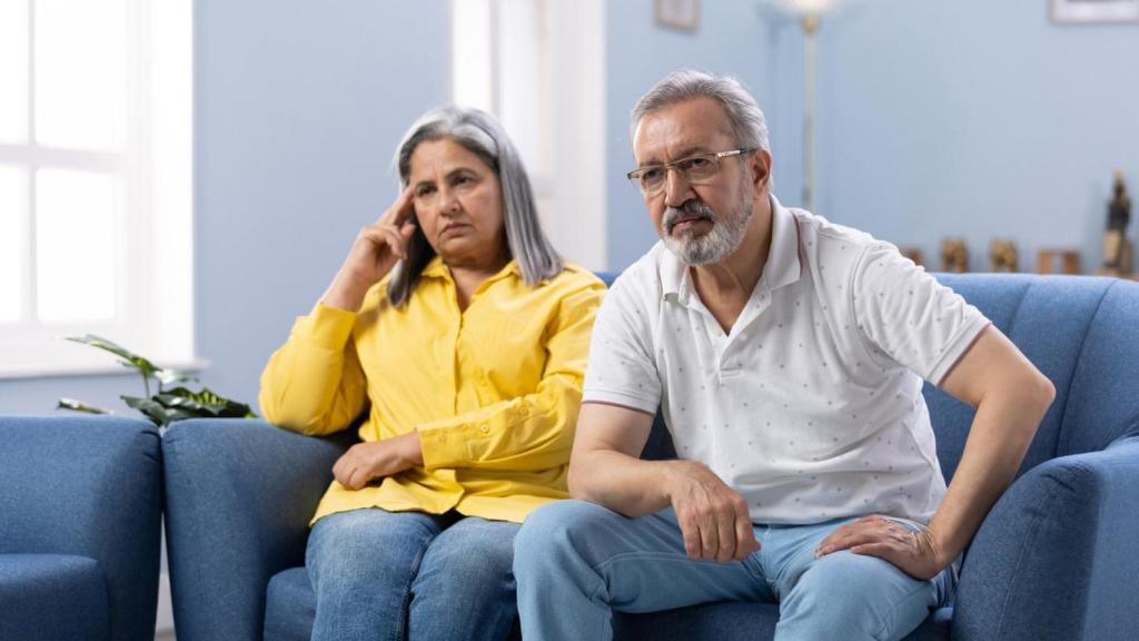 Matrimonio enfadado.