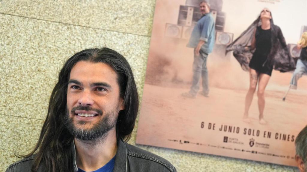 Oliver Laxe, en una rueda de prensa en mayo.