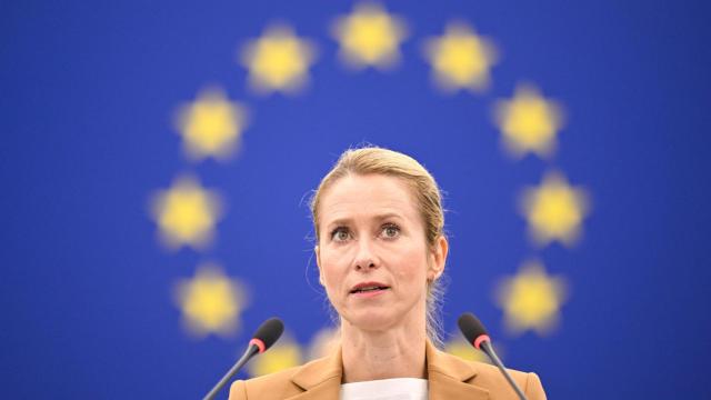 La jefa de la diplomacia de la UE, Kaja Kallas, durante un debate en la Eurocámara