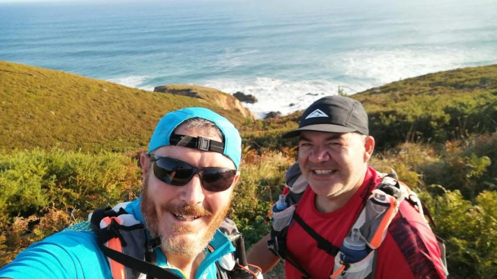 Isidro Lara y Luis González en la 21 Leguas de Narón.
