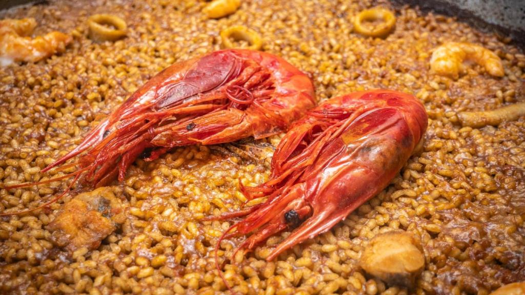 El arroz de bogavante del restaurante.