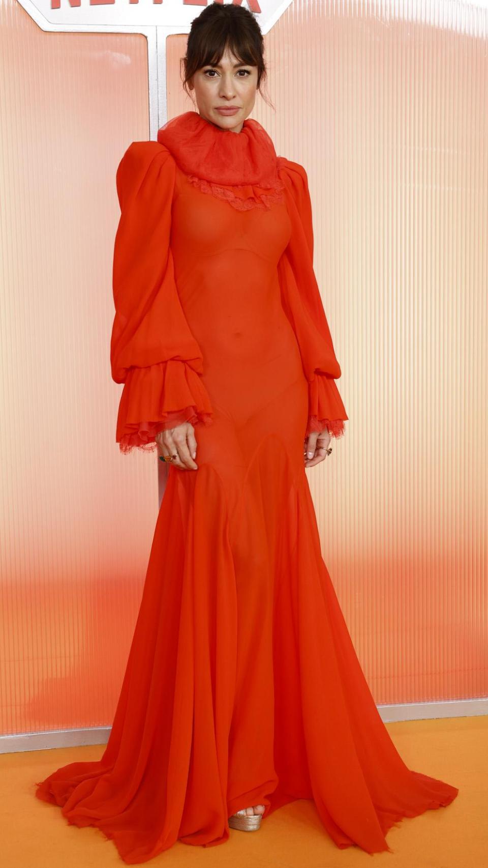 Natalia Verbeke en la presentación de 'Refugio atómico' en Madrid.