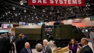 Stand de BAE Systems en una feria de defensa en Huntsville, Alabama, EEUU.
