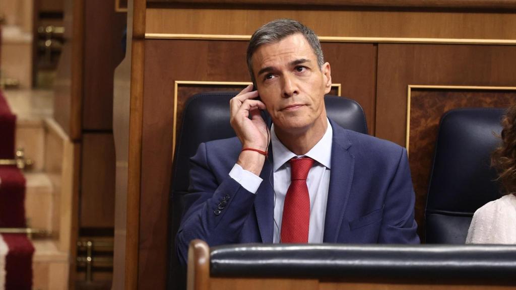 El presidente del Gobierno, Pedro Sánchez, durante una sesión de control en el Congreso. Eduardo Parra / EP