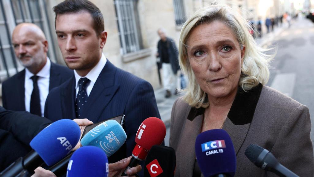 Marine Le Pen y su discípulo Jordan Bardella.