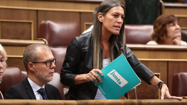 La portavoz de Junts en el Congreso, Míriam Nogueras, este miércoles.