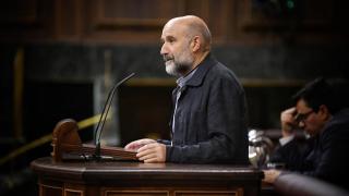 El diputado del BNG Néstor Rego, durante una sesión plenaria en el Congreso de los Diputados, a 16 de septiembre de 2025, en Madrid.