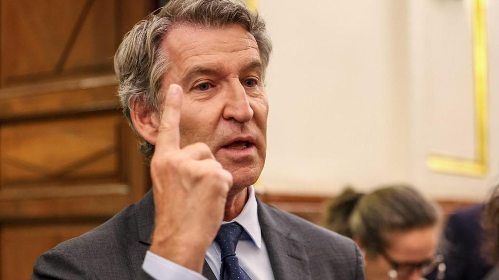 Alberto Núñez Feijóo, este miércoles en el Congreso de los Diputados.