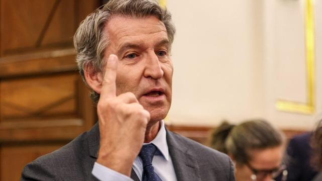 Alberto Núñez Feijóo, este miércoles en el Congreso de los Diputados.