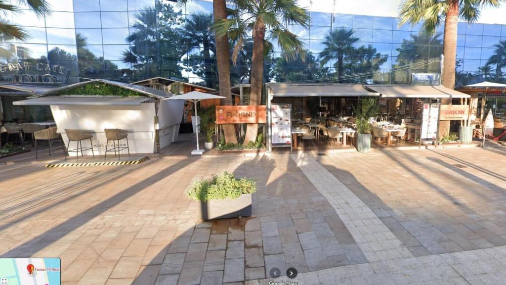 La entrada a Fusión 19 desde la Avenida de S'Albufera.