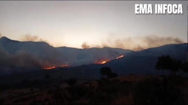 Vídeo del incendio de Parauta (Málaga).