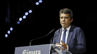 Carlos Mazón, durante su intervención. Efe / Ana Escobar