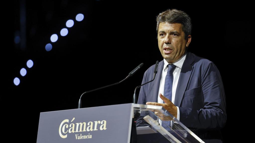 Carlos Mazón, durante su intervención. Efe / Ana Escobar