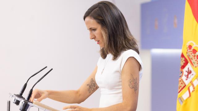 La portavoz de Podemos en el Congreso, Ione Belarra, este martes en la Cámara Baja.