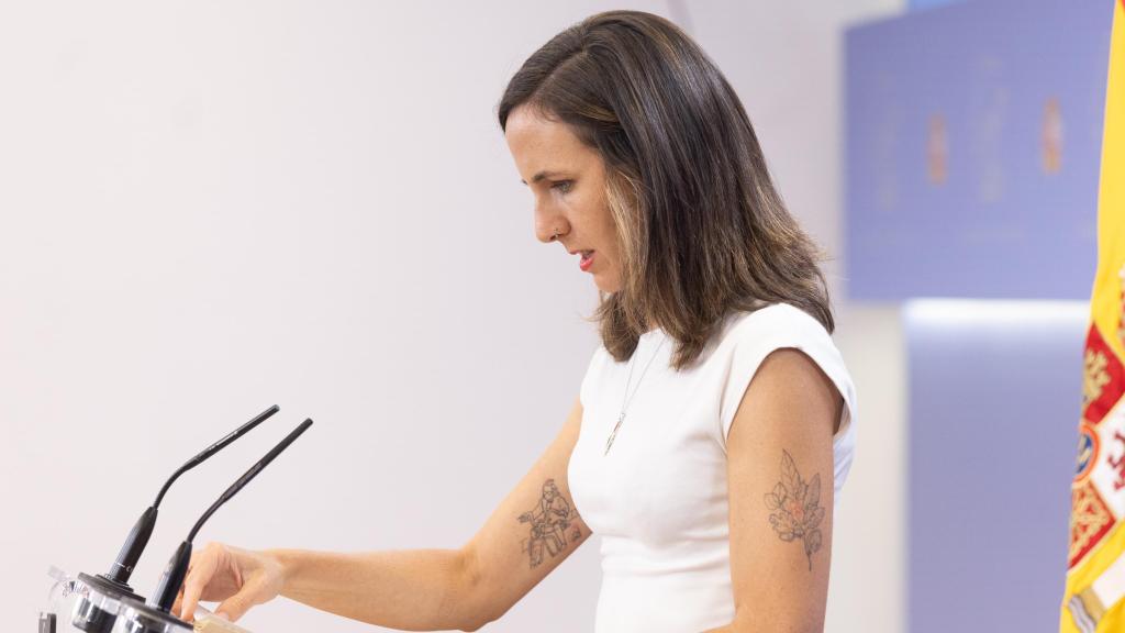 La portavoz de Podemos en el Congreso, Ione Belarra, este martes en la Cámara Baja.