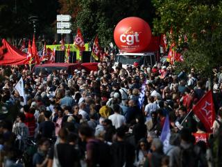 Movilizaciones en Francia contra los recortes planteados por el Gobierno.