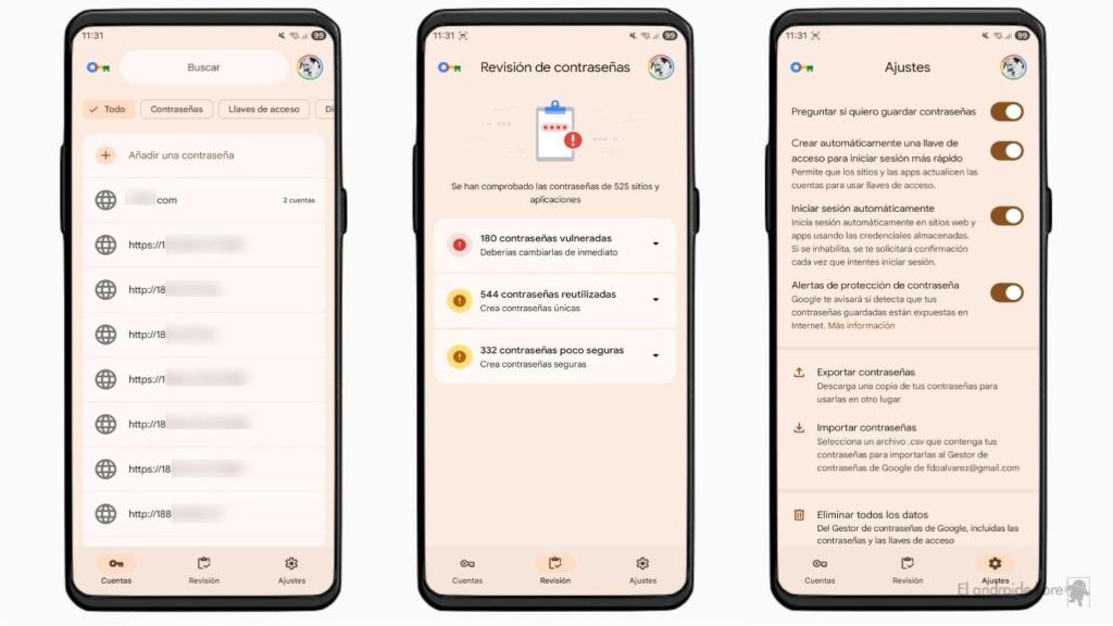 Contraseñas de Google