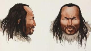 Reconstrucción del rostro de un individuo de la Cultura Saqqaq,  nombrado como Inuk, a partir de estudios genéticos con restos de cabello. Foto: Nutka Godfredtsen / Universidad de Copenhague