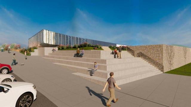 Infografía del nuevo muro del Parque Nelson Mandela, en Navia, Vigo