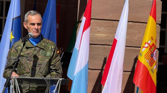El teniente general Aroldo Lázaro durante la ceremonia de toma de mando