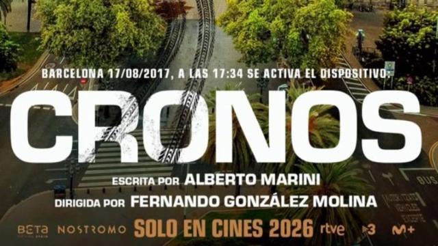 Detalle del cartel publicitario de la película 'Cronos'.