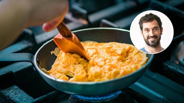Huevos revueltos y Joseba Arguiñano.