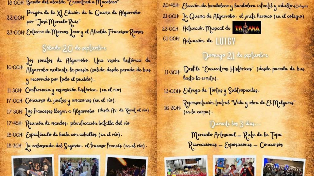 Programación de la Quema de Algarrobo