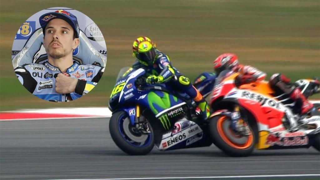 Alex Márquez, en un fotomontaje con Marc y Rossi