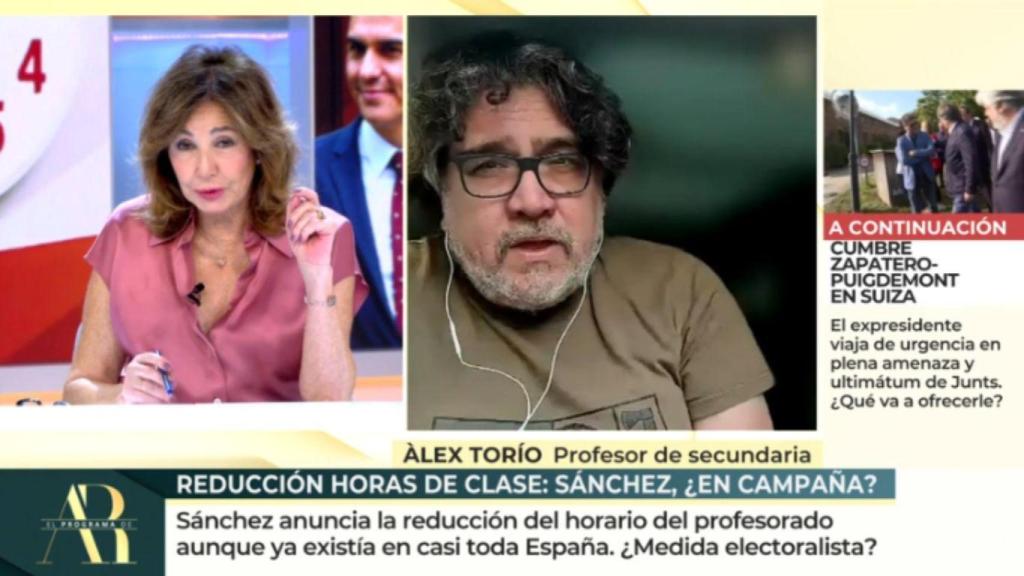 Àlex Torío, profesor de Física, en el 'Programa de Ana Rosa'