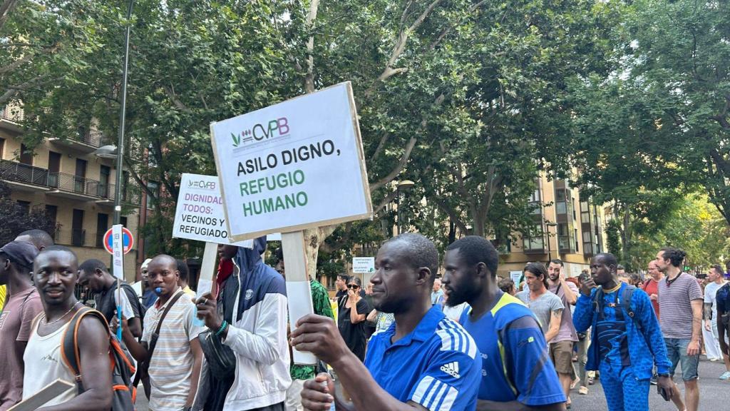 Algunos de los manifestantes este jueves en Zaragoza.