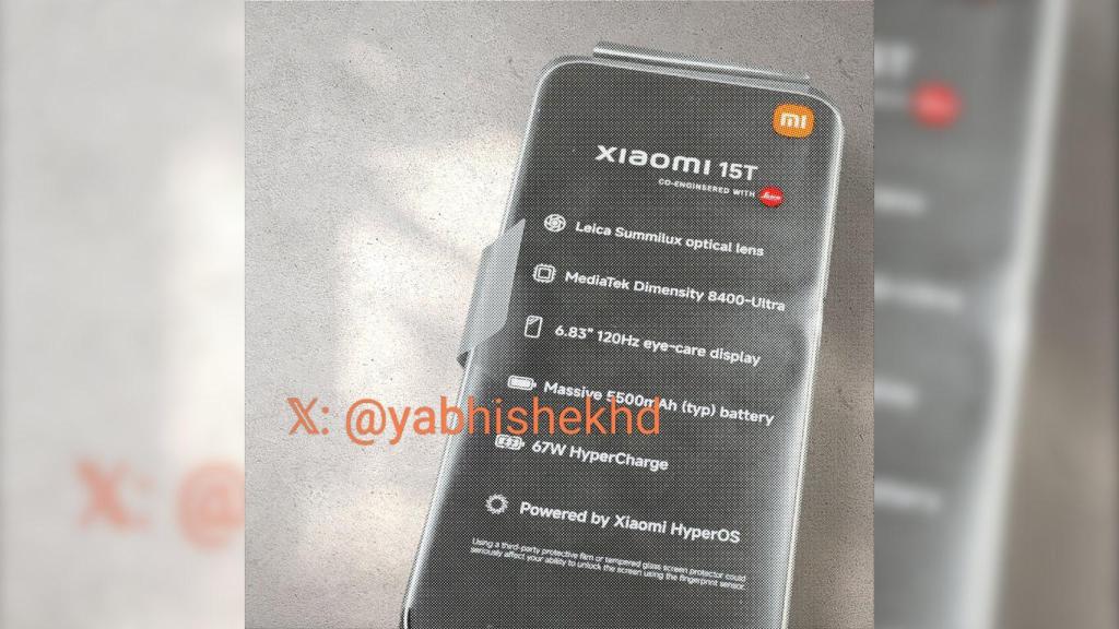 Fotografía filtrada del Xiaomi 15T