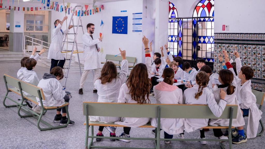 Alumnos del Colegio San Francisco de Paula.